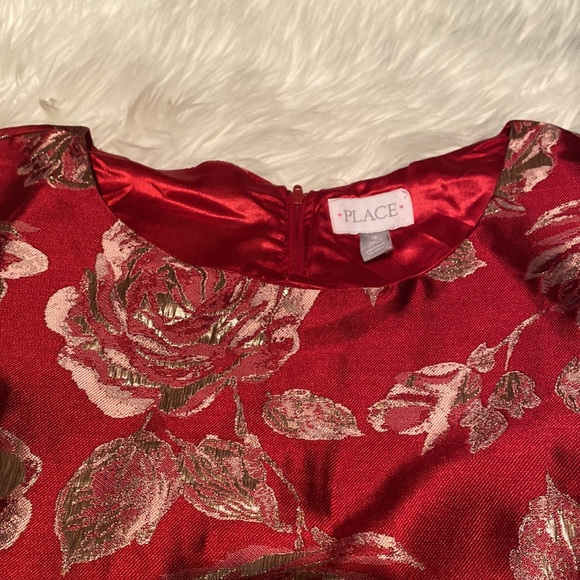 The childrens place Christmas mommy & me red rose dress - Picture 4 of 10